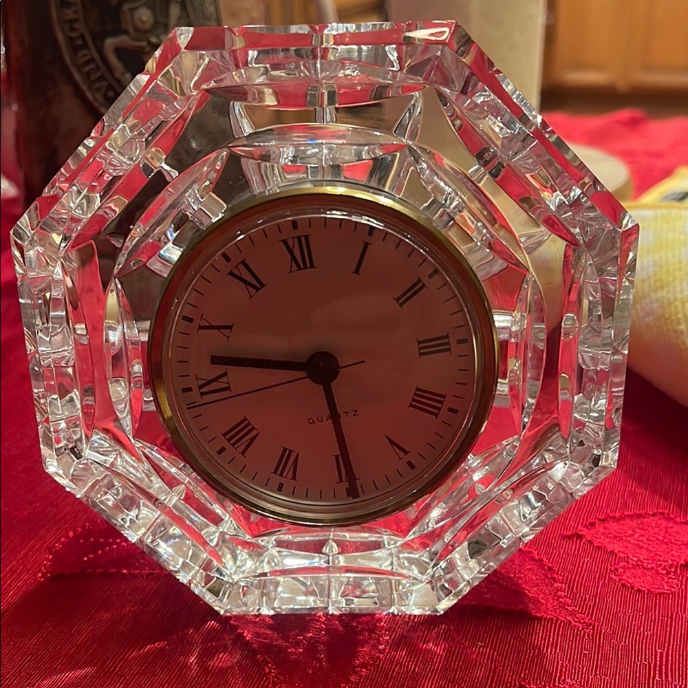 Elegant Vintage Waterford Crystal Quartz Clock stamped works